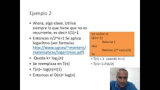 Complejidad algoritmos recursivos [upl. by Rosemary106]