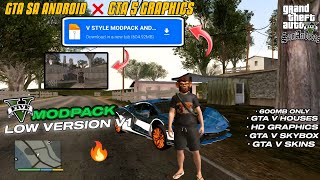 GTA 5 Style Graphics Modpack for GTA SA Android 13 amp 14  All Devices Supported  2024 Edition [upl. by Mord]