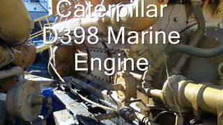 Caterpillar D398 Marine Engine from mymarinetrackercom [upl. by Noid71]