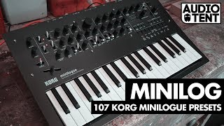 Korg Minilogue Presets Audiotent Minilog Melodic Techno [upl. by Oinotla]