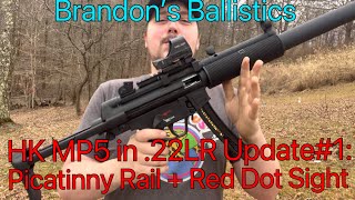 Update HK MP5 in 22LR Update 1 Picatinny Rail amp Red Dot Sight [upl. by Galer322]