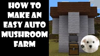 How to make an auto mushroom farm in minecraft [upl. by Kelcie]