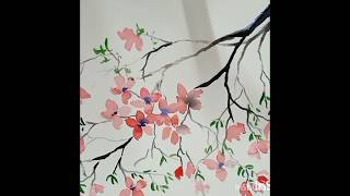 Flower tree  painting  artwork  shorts  viralshorts [upl. by Alvina]