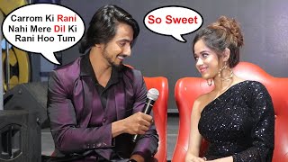 Jannat Zubair amp Mr Faisu Share Cute amp Romantic Moments In Public During Carrom Ki Rani Song Launch [upl. by Dorrehs519]