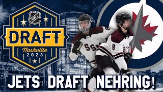 Winnipeg Jets Draft Zach Nehring 82nd Overall [upl. by Htedirem]