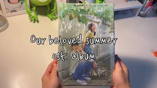 Unboxing ☀️Our beloved summer 그해 우리는 🍃 OST Album amp Script book [upl. by Anyg698]