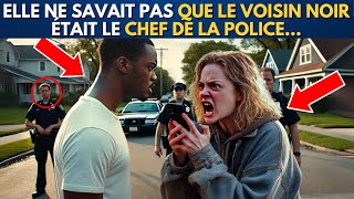 UN VOISIN RACISTE APPELLE LA POLICE POUR UNE FAMILLE NOIRE IGNORANT QUE LE PÈRE EST LE CHEF [upl. by Ardolino]