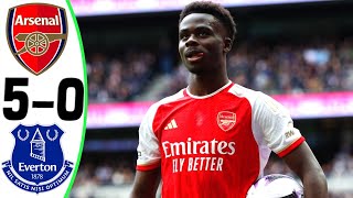 Arsenal vs Everton 50  All Goals and Highlights  2024 🔥 SAKA [upl. by Suilenrac]