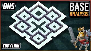 BEST BH5 TROPHY defense Base 2023 Builder Hall 5 Trophy Base Design with Copy Link – COC [upl. by Cirted680]