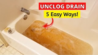 5 Easy Ways to Unclog Bathtub Drain [upl. by Davey]