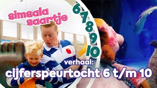 CIJFERSPEURTOCHT 6 tm 10 🖌️🔢🍎  SIMSALA SAARTJE 🐽  Educatieve kleutertelevisie  Schrijfvolgorde [upl. by Kendal]