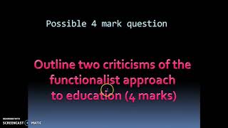 A Sociology Answering a 4 mark question on education [upl. by Enilra]