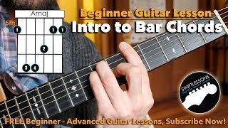 How to REALLY Play Bar Chords  A Beginner Guitar Tutorial [upl. by Namor]