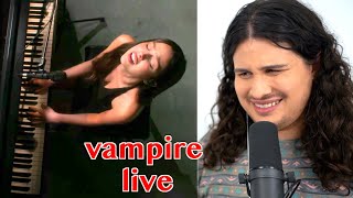 Vocal Coach Reacts to vampire live  Olivia Rodrigo [upl. by Miner]