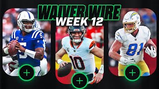 Top Waiver Wire Pickups for Week 12 Fantasy Football [upl. by Pope]