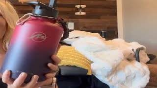 Insulated Water Bottle 64 oz with Straw Lid 3 Lids Half Gallon Jug Flask Review [upl. by Aivataj387]