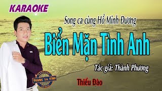 Karaoke vọng cổ  Biển mặn tình anh  Hát với Hồ Minh Đương  vọng cổ thiếu đào [upl. by Sel131]