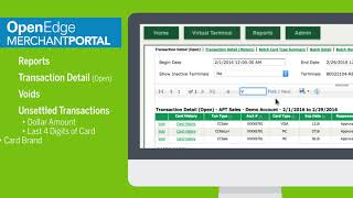 Manage Your Merchant Account with OpenEdges Merchant Portal [upl. by Nnairac]