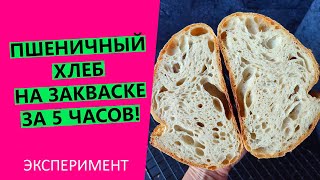 Хлеб за закваске за 5🕔 часов ЭКСПЕРИМЕНТ От замеса до готового хлеба [upl. by Nirhtak934]