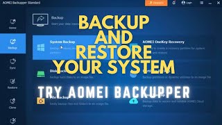 create a bootable USB using AOMEIrestore a system backup for Windows 10 using AOMEI [upl. by Irrot]