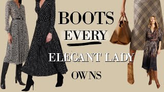 5 CLASSIC Boots for Ladies FALL amp AUTUMN [upl. by Dnaletak610]