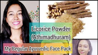 Homemade Athimadhuram Licorice Powder Ayurvedic Face Pack For Skin Tone Improvement [upl. by Marella105]