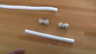 Tutorial de reparación de tubería Tricapa Flex PexAlPex con Racor recto unión Reparación en obra [upl. by Tessler]