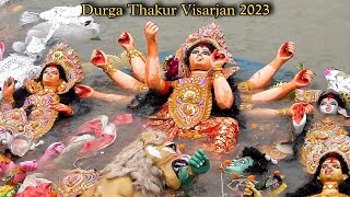 Durga Thakur Visarjan 2023  Kolkata Babughat  Maa Durga Pratima Visarjan 2023 [upl. by Aneloc]