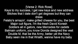 Sanctified  Rick Ross ft Big Sean amp Kanye West LYRICS ON SCREEN [upl. by Dirraj]