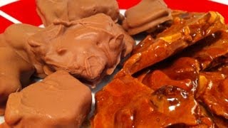 MICROWAVE CHOCOLATE COATED PEANUT BRITTLE [upl. by Toddy358]