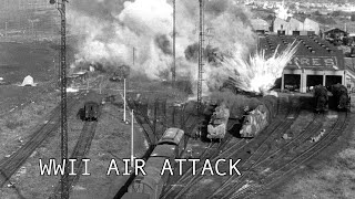 The Bombing of a French railway yard Highlight from the must see movie The Train 1964 [upl. by Fitzgerald]