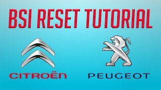 ✔ Tutorial how to BSI reset step by step on Citroen and Peugeot [upl. by Atsillac]