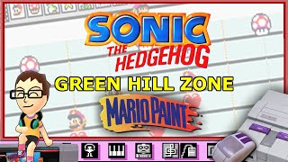 Green Hill Zone from Sonic the Hedgehog on Mario Paint [upl. by Tricia]