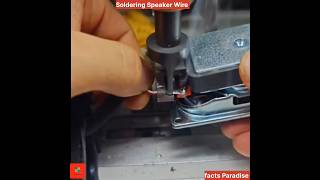 How Speaker Wires Are Solderedsolderingwirespeakerwiressolderingcablespeaker ytshorts [upl. by Ellennahc]