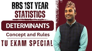 Determinants in Nepali  Sarrus Rule  BBS 1st Year Statistics  Basic Concept  TU  Gurubaa [upl. by Esilahc]