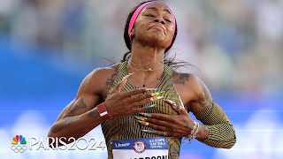 SHACARRI TO PARIS Richardson SCORCHES 100m Trials final to clinch Olympic berth  NBC Sports [upl. by Drolet]