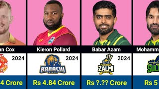 PSL 2024 Platinum Players With their Salaries  PSL 2024 Players Salaries  PSL Salary [upl. by Campbell]