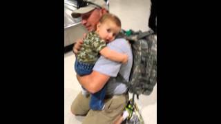 Baby welcomes Daddy home from Army Training [upl. by Mccafferty73]