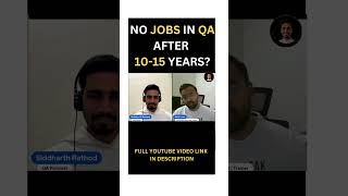 QA Career after 10 years  Career after 40 years age  Future of IT jobs Future of Software Testing [upl. by Secilu626]