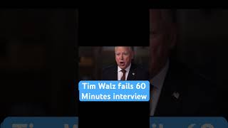 Tim Walz flunked 60 Minutes interview 60minutes timwalz kamalaharris politics maga democrats [upl. by Richma687]