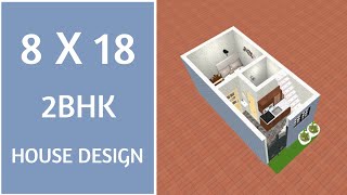 16 गज में घर का नक्शा ll 8 x 18 House Design ll 144 Sqft Ghar Ka Naksha ll 8 x 18 House Plan [upl. by Doty]