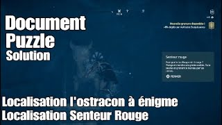 Assassins Creed Odyssey  Document  Senteur Rouge  Localisation amp Solution [upl. by Eciruam]