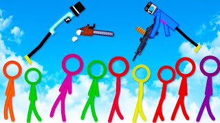 We Fight Infinite Zombie Stickmen in People Playground [upl. by Ahsac]