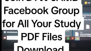 JAMB 2025 Facebook Group for All Your Study PDF Files Download by DTW [upl. by Yalonda]