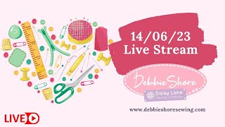 Debbie Shore Sewing Live Stream zip pocket bag140612 [upl. by Ahsitauq293]