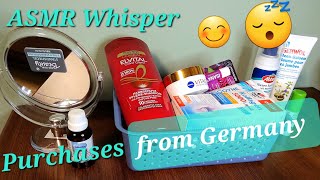 ASMR Whisper What I Bought in Germany ASMR Haul Rossmann [upl. by Gan318]