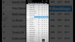 2024 Dynasty WR Rankings dynastyfantasyfootball rankings fantasyfootballadvice fantasyfootball [upl. by Turnbull]