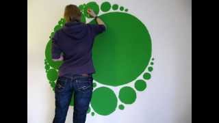 Timelapse circlefractal wall painting [upl. by Anatnom]