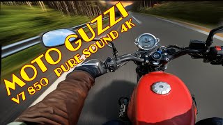 Moto Guzzi V7 850  PURE SOUND 4K [upl. by Whipple]