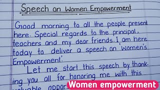 Women empowerment essay in English  Women Empowerment  Speech on Women Empowerment for Students [upl. by Newg]